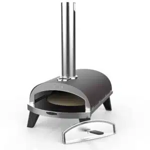 ZiiPa Wood Pellet Outdoor Pizza Oven - Anthracite front and side