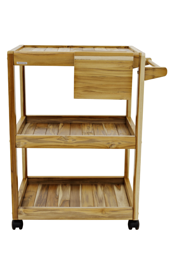 Wooden Serving Trolley with Knife Block front product image