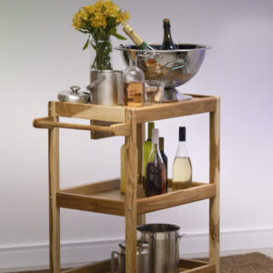 Wooden Serving Trolley with Knife Block lifestyle image 1