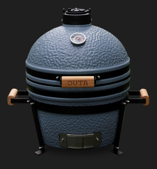 OUTR kamado charcoal table top grill grey