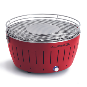 LOTUSGRILL XL BBQ GRILL angled view red