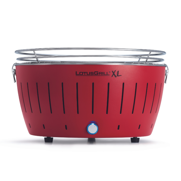 LOTUSGRILL XL smokeless BBQ GRILL side view red
